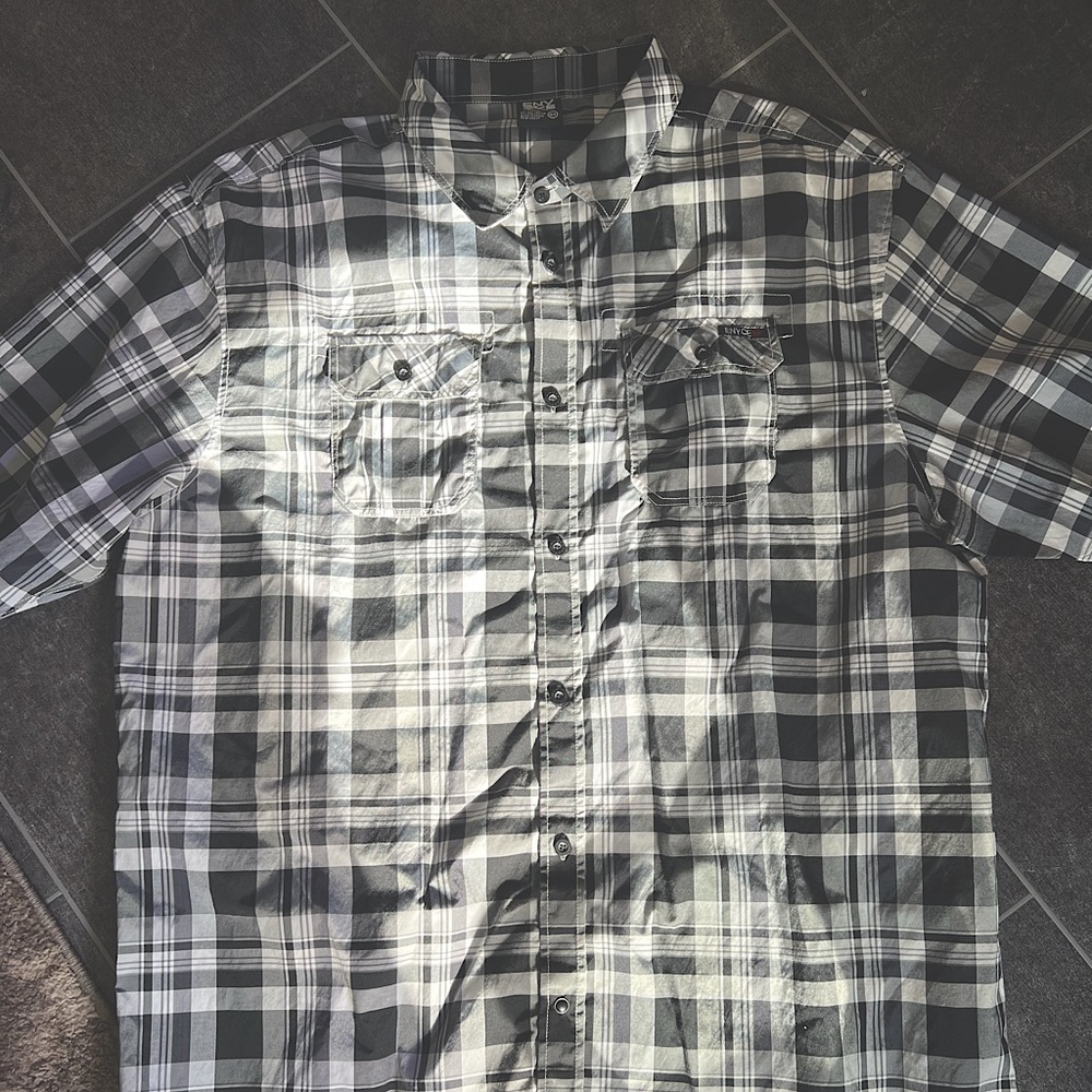 Enyce short sleeve button up shirt